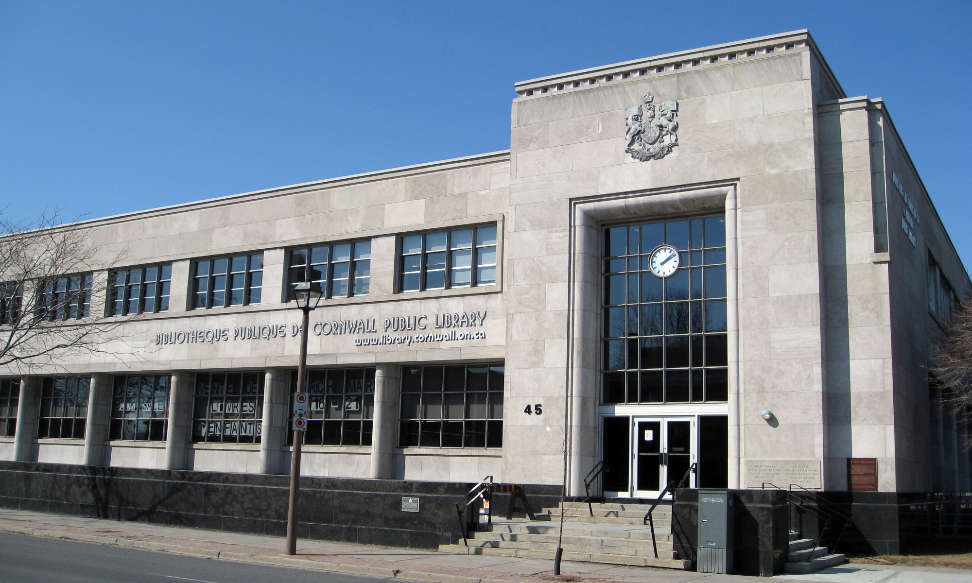 Cornwall Public Library located within the adaptively reused Federal Building. Source TRACE