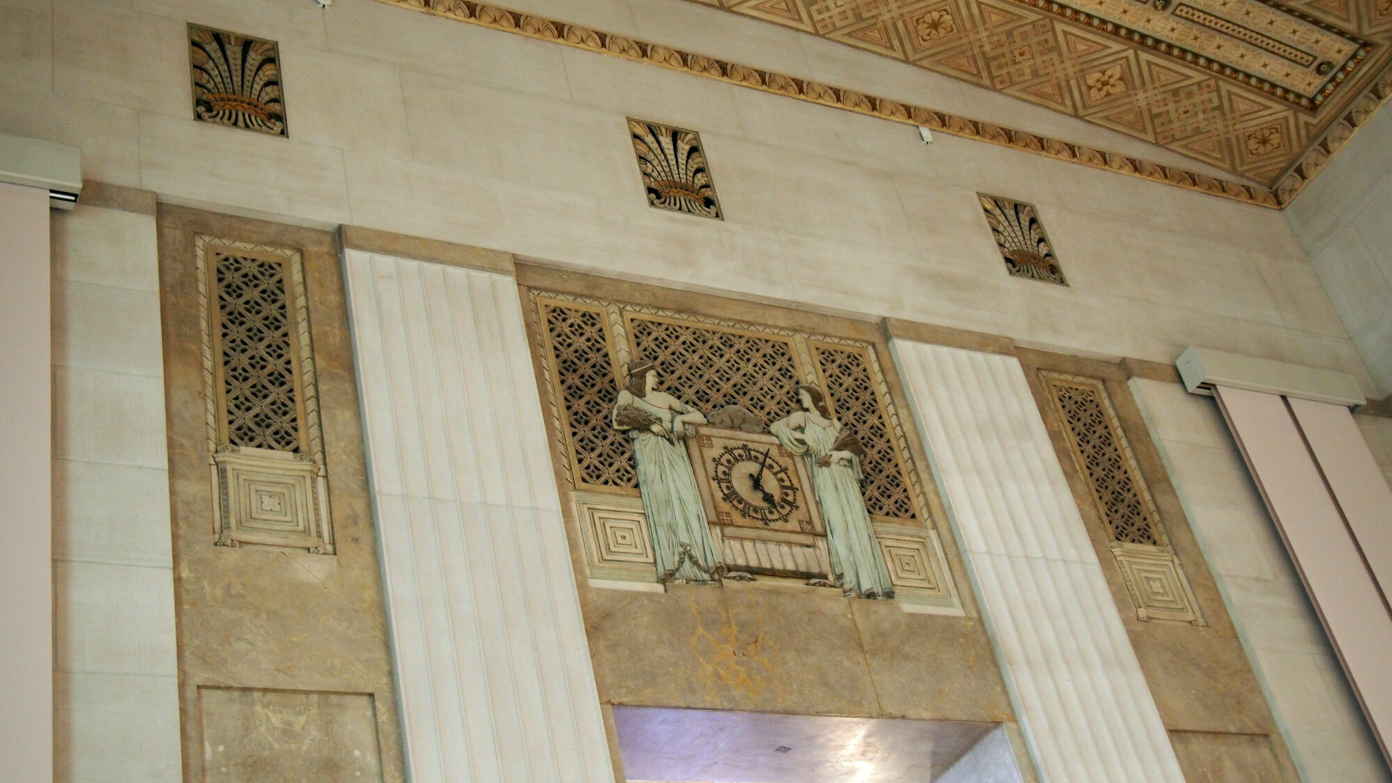 Sir John A Macdonald Building Main Hall end grille.