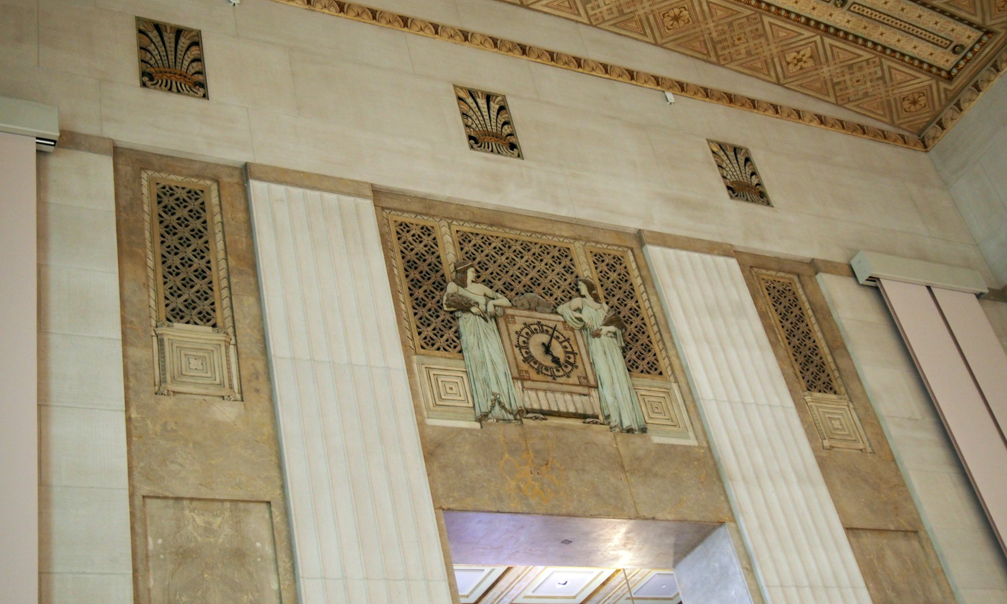 Sir John A Macdonald Building Main Hall end grille.