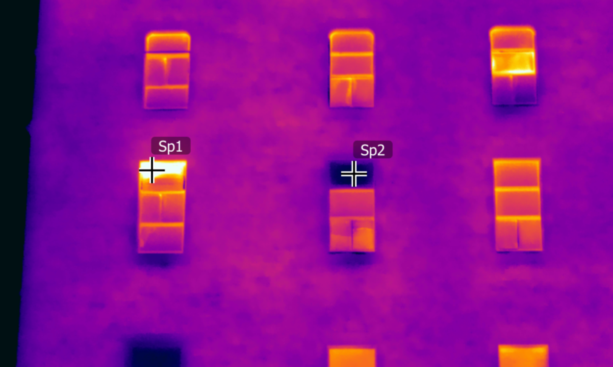 Thermographic image of a building in Ottawa